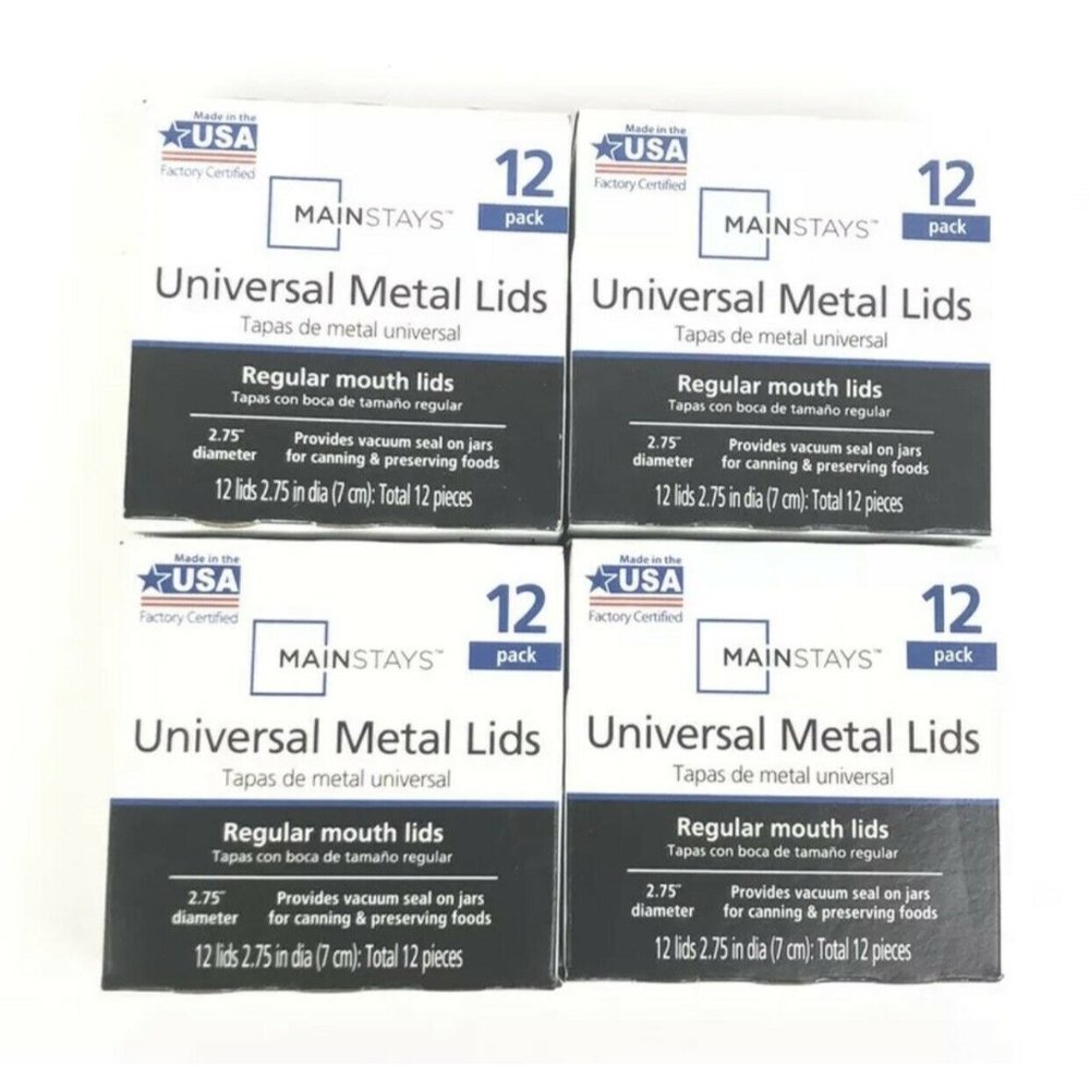 Lot Of 4pk Mainstays Canning Lids Regular Mouth